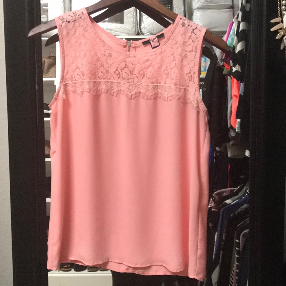 Coral sleeveless shirt